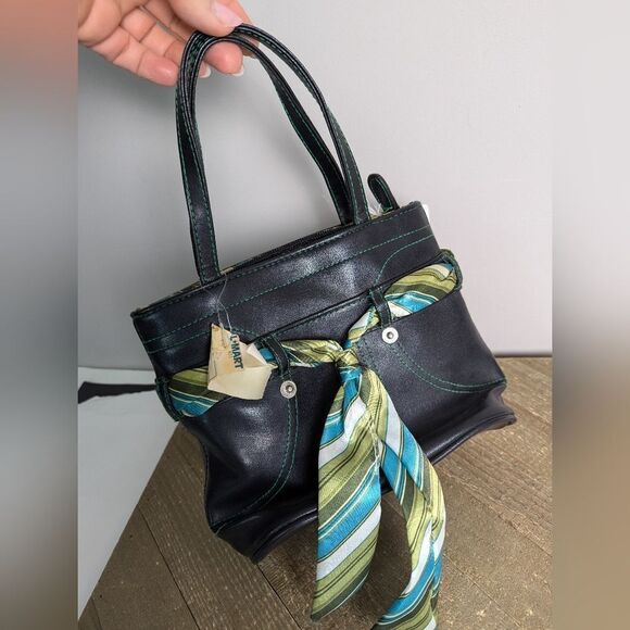 Y2K bootie Bag faux leather pants pocket purse with tie - Picture 5 of 12